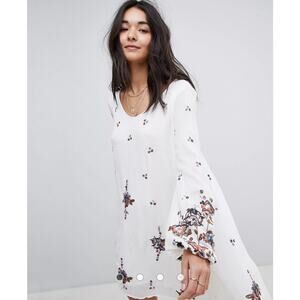 Free People Boho Flowy Bell Sleeve Dress